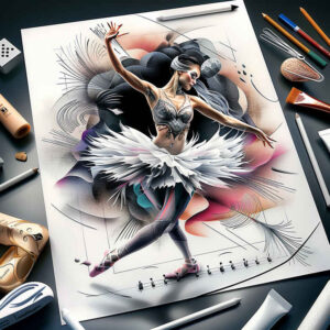 improvisational-dance – tattoo design ideas free ai generated – realism-refined-contrast – for-upper-thigh – Gallery: dance-inkby-ai