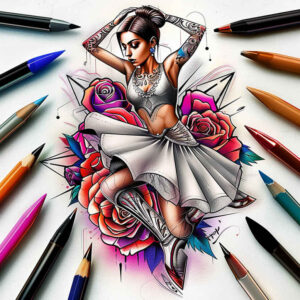 latin-dance – tattoo design ideas free ai generated – realism-optical-illusion – for-wrist – Gallery: dance-inkby-ai