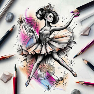rhythmic-dance – tattoo design ideas free ai generated – realism-surface-complexity – for-biceps – Gallery: dance-inkby-ai