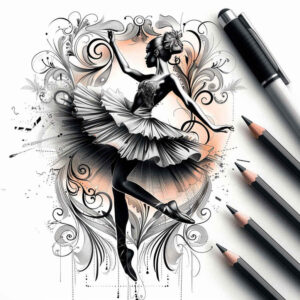 rhythmic-dance – tattoo design ideas free ai generated – surrealism-juxtaposition – for-forearm – Gallery: dance-inkby-ai