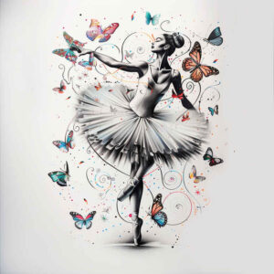 spiritual-dance – tattoo design ideas free ai generated – realism-photographic-quality – for-lower-thigh – Gallery: dance-inkby-ai