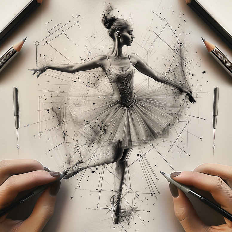 dance tattoo design ideas miniature choreography symbolising endurance