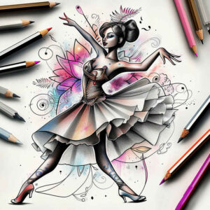 dance tattoo design ideas subtle shape dance pose shows determination