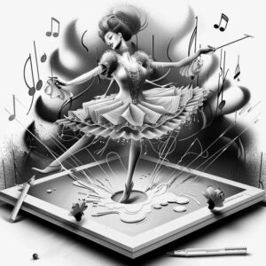 dance tattoo design ideas punctual delicate lines shows determination