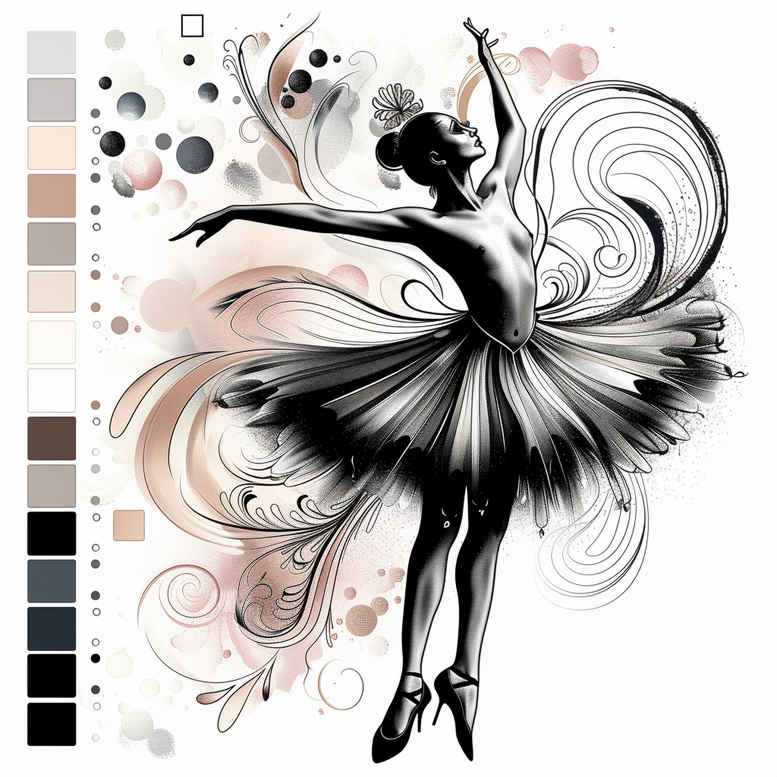 dance tattoo design ideas discreet emotional expression for back of neck