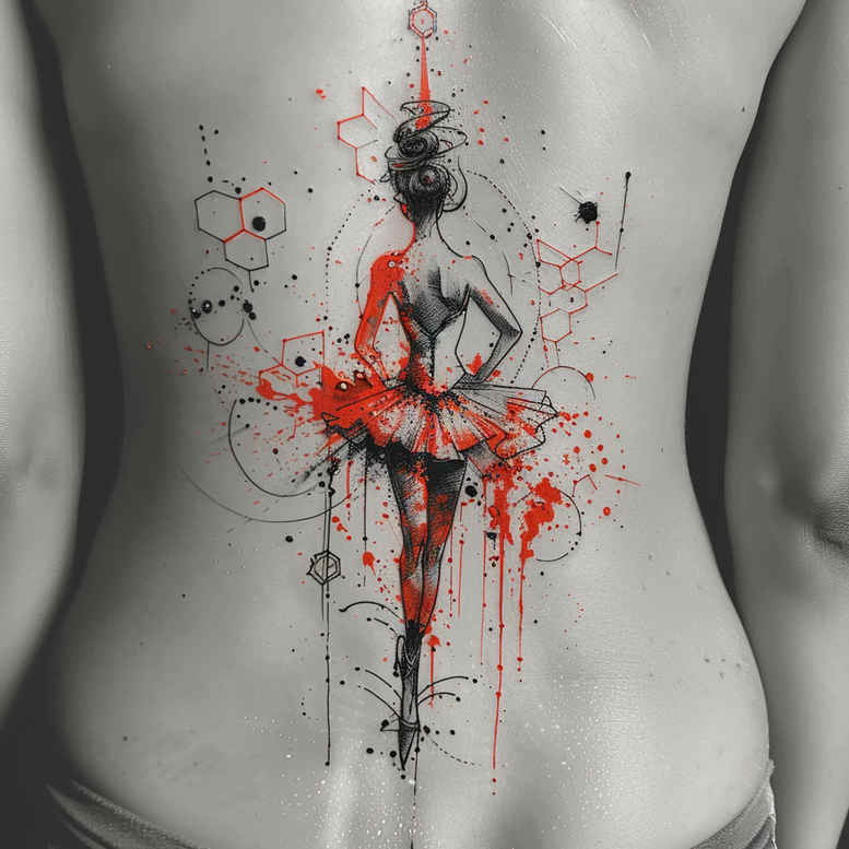 dance tattoo design ideas no fill flexible for biceps