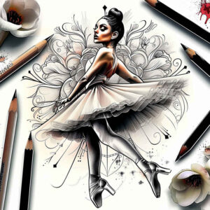dance tattoo design ideas point minimal flexible for shin