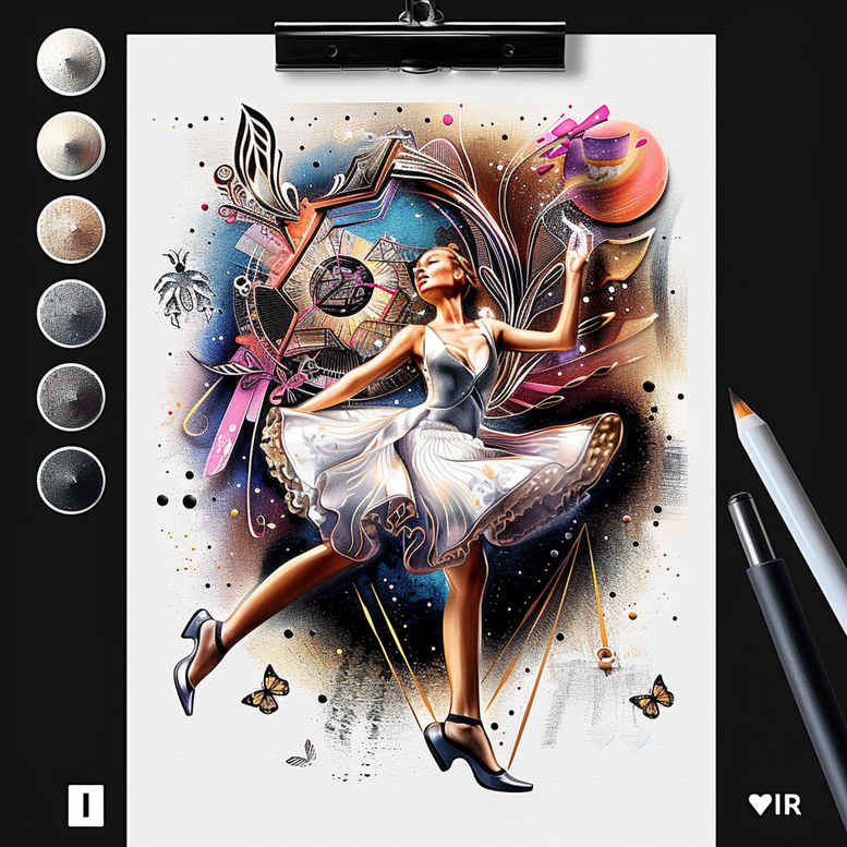 dance tattoo design ideas understated flowing for ankle