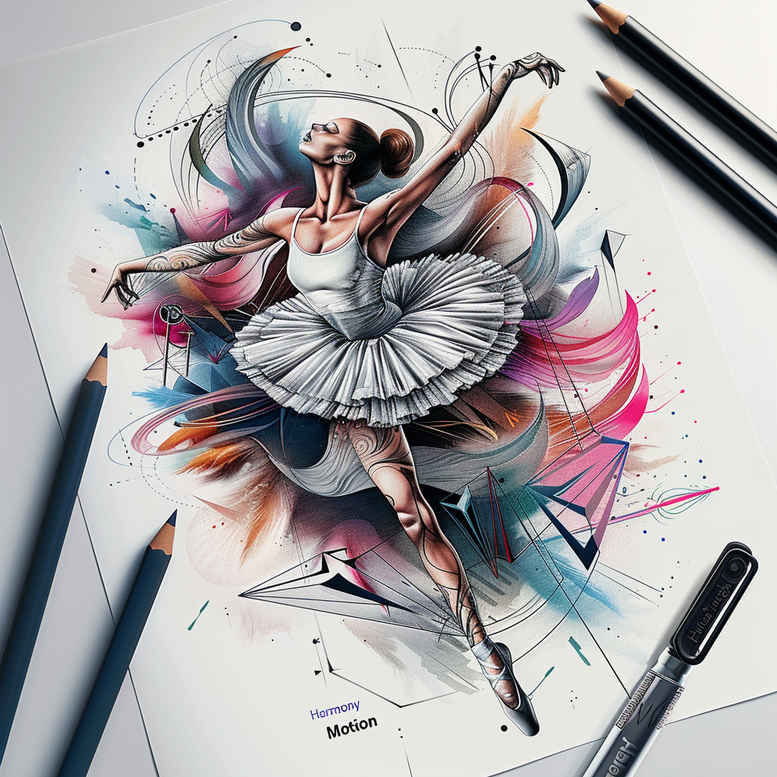 dance tattoo design ideas short stroke gesture embodying strength