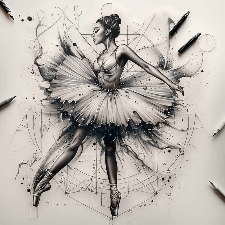 dance tattoo design ideas micro design gesture symbol of perseverance