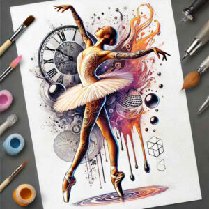 dance tattoo design ideas no background harmony stands for determination