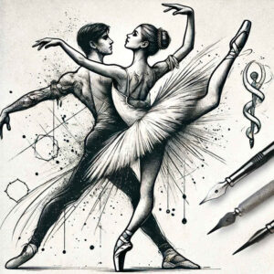 dance tattoo design ideas clean shape motion trails for heel
