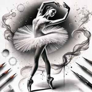 dance tattoo design ideas symbol mark motion trails symbolising strength