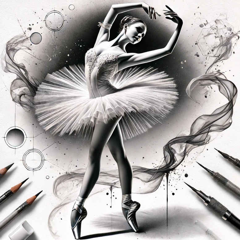 dance tattoo design ideas symbol mark motion trails symbolising strength