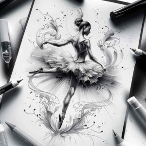 dance tattoo design ideas micro art movement for shin