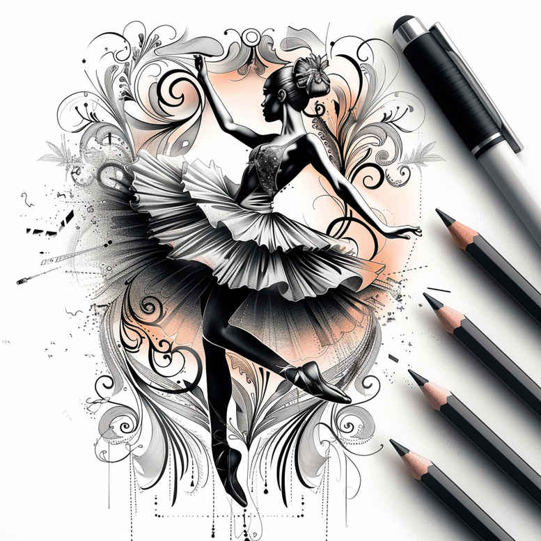 dance tattoo design ideas micro art movement stands for determination