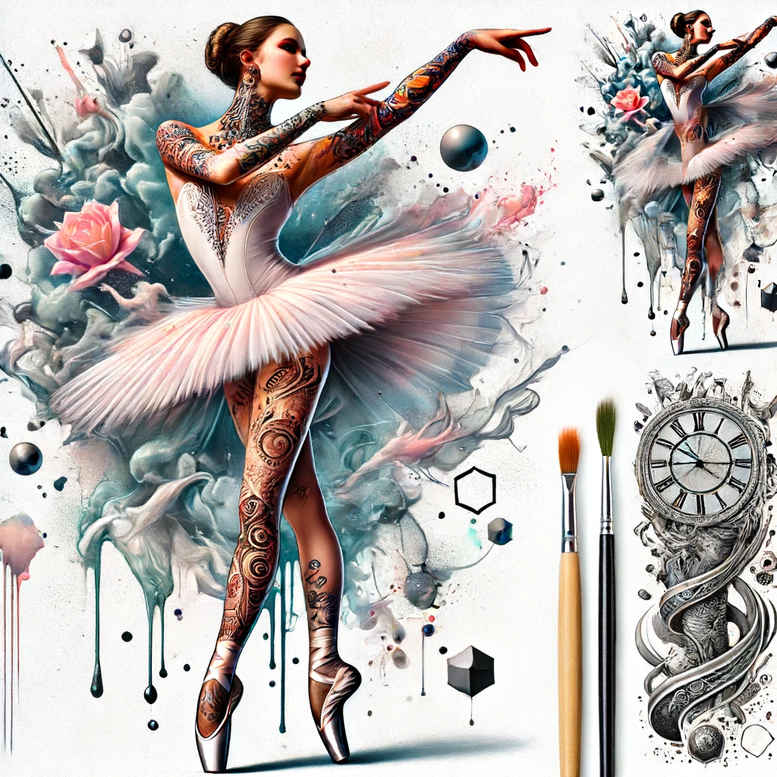 dance tattoo design ideas no excess posture for hand
