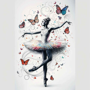 dance tattoo design ideas thin line swirling for calf