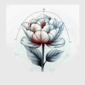calm-design – tattoo design ideas free ai generated – clean-stroke – for-sternum – Gallery: delicate-flowers-inkby-ai