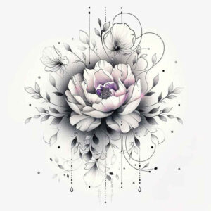 delicate-line – tattoo design ideas free ai generated – elegant – for-shoulder-blade – Gallery: delicate-flowers-inkby-ai