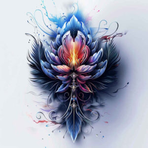 delicate-line – tattoo design ideas free ai generated – open-space – for-biceps – Gallery: delicate-flowers-inkby-ai