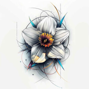 delicate-ornament – tattoo design ideas free ai generated – airy-touch – for-elbow – Gallery: delicate-flowers-inkby-ai