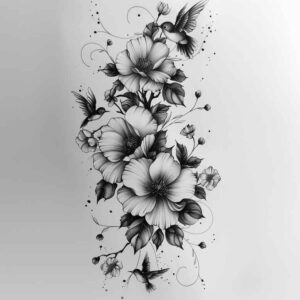 delicate-tattoo – tattoo design ideas free ai generated – airy – for-heel – Gallery: delicate-flowers-inkby-ai