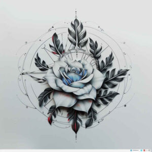 ethereal-form – tattoo design ideas free ai generated – simple-dot – for-ankle – Gallery: delicate-flowers-inkby-ai