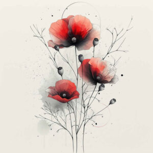 ethereal-form – tattoo design ideas free ai generated – symbolic – for-toe – Gallery: delicate-flowers-inkby-ai