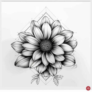 ethereal-tattoo – tattoo design ideas free ai generated – clean-shape – for-lower-back – Gallery: delicate-flowers-inkby-ai