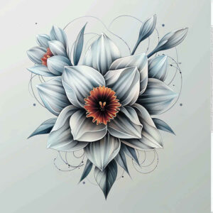 fine-line – tattoo design ideas free ai generated – little-tattoo – for-calf – Gallery: delicate-flowers-inkby-ai