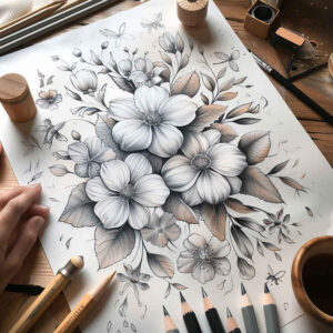 fine-line – tattoo design ideas free ai generated – short-stroke – for-arm – Gallery: delicate-flowers-inkby-ai