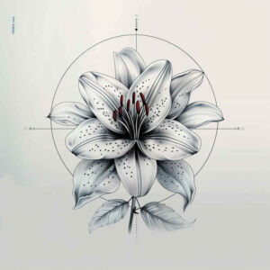 fine-line – tattoo design ideas free ai generated – thin-script – for-chest – Gallery: delicate-flowers-inkby-ai