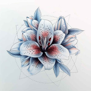 floral-accents – tattoo design ideas free ai generated – no-excess – for-upper-arm – Gallery: delicate-flowers-inkby-ai