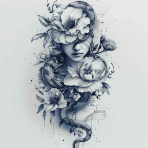 floral-aura – tattoo design ideas free ai generated – iconic – for-wrist – Gallery: delicate-flowers-inkby-ai