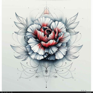 floral-form – tattoo design ideas free ai generated – negative-space – for-arm – Gallery: delicate-flowers-inkby-ai