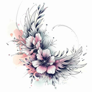 floral-form – tattoo design ideas free ai generated – subtle-motif – for-palm – Gallery: delicate-flowers-inkby-ai