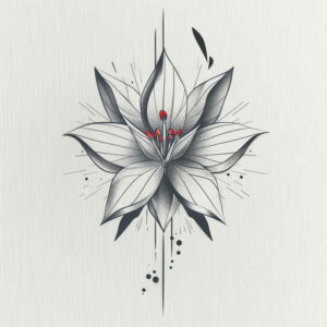 floral-motif – tattoo design ideas free ai generated – slender – for-behind-ear – Gallery: delicate-flowers-inkby-ai