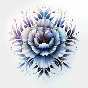 floral-outline – tattoo design ideas free ai generated – clean-stroke – for-heel – Gallery: delicate-flowers-inkby-ai