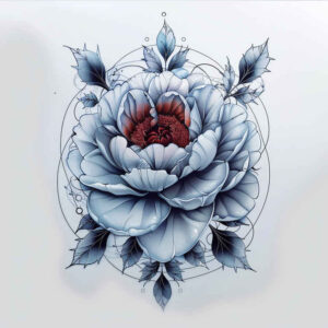 floral-shadow – tattoo design ideas free ai generated – subtle – for-sternum – Gallery: delicate-flowers-inkby-ai