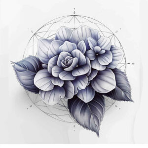 floral-softness – tattoo design ideas free ai generated – simple-dot – for-calf – Gallery: delicate-flowers-inkby-ai