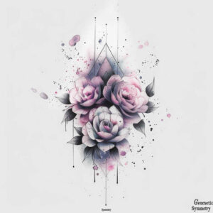 floral-softness – tattoo design ideas free ai generated – single-color – for-hip – Gallery: delicate-flowers-inkby-ai