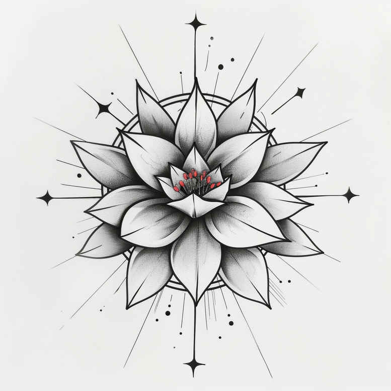 floral-symbol – tattoo design ideas free ai generated – basic – for-forearm – Gallery: delicate-flowers-inkby-ai