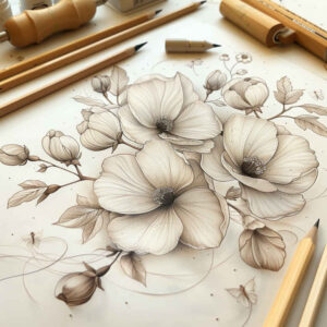 floral-symbol – tattoo design ideas free ai generated – micro-art – for-heel – Gallery: delicate-flowers-inkby-ai