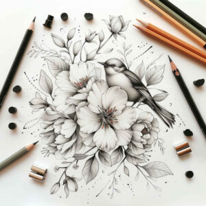 flower-symbolism – tattoo design ideas free ai generated – few-strokes – for-wrist – Gallery: delicate-flowers-inkby-ai