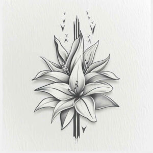 flower-symbolism – tattoo design ideas free ai generated – mini-geometry – for-lower-arm – Gallery: delicate-flowers-inkby-ai