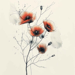 flower-symbolism – tattoo design ideas free ai generated – simple-icon – for-knee – Gallery: delicate-flowers-inkby-ai