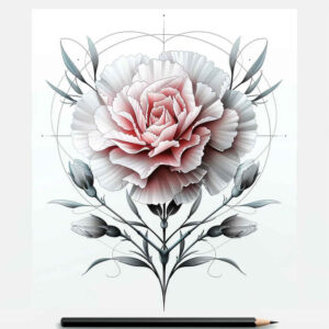 light-contour – tattoo design ideas free ai generated – simple-form – for-palm – Gallery: delicate-flowers-inkby-ai
