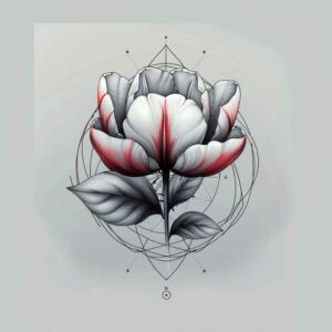 light-pattern – tattoo design ideas free ai generated – iconic – for-heel – Gallery: delicate-flowers-inkby-ai