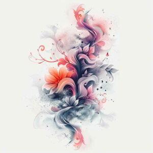 light-pattern – tattoo design ideas free ai generated – micro-line – for-fingers – Gallery: delicate-flowers-inkby-ai
